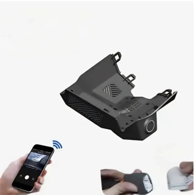 Wireless dash cam with phone app view, easy install, compact design for EVs