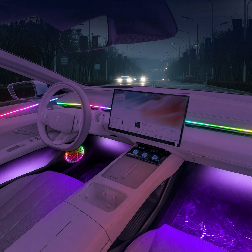 Kit personalizado de luces ambientales LED para Changan Deepal L07, decoración y modificación del ambiente interior de bienvenida