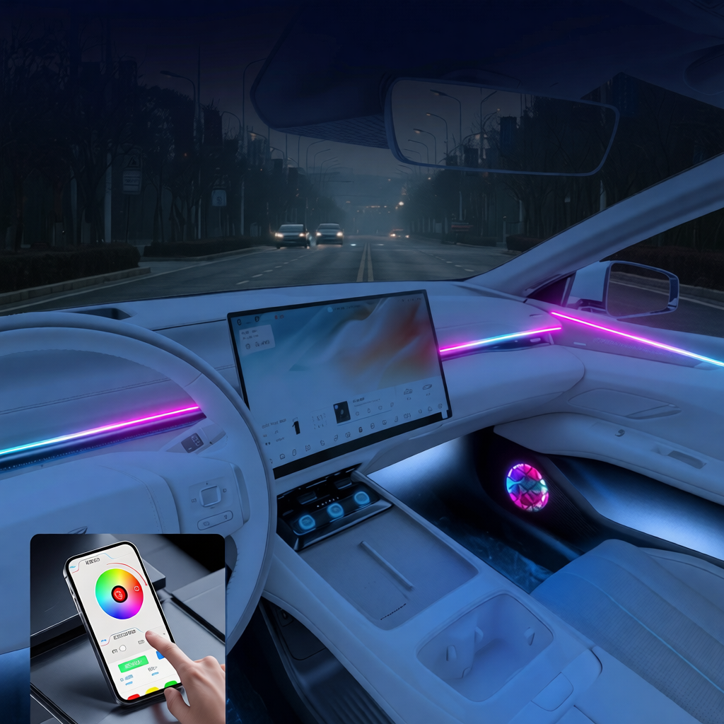 Kit personalizado de luces ambientales LED para Changan Deepal L07, decoración y modificación del ambiente interior de bienvenida