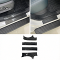 10PCS Door Sill Scuff Plate Guard Set for 2024-2026 Deepal G318 Carbon Fiber Look Welcome Pedal Trunk Rear Bumper Protector