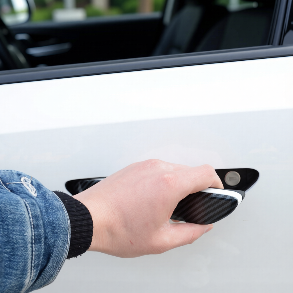 Black Door Handle Cover for Deepal L07 Car Exterior Handle Protector Trim
