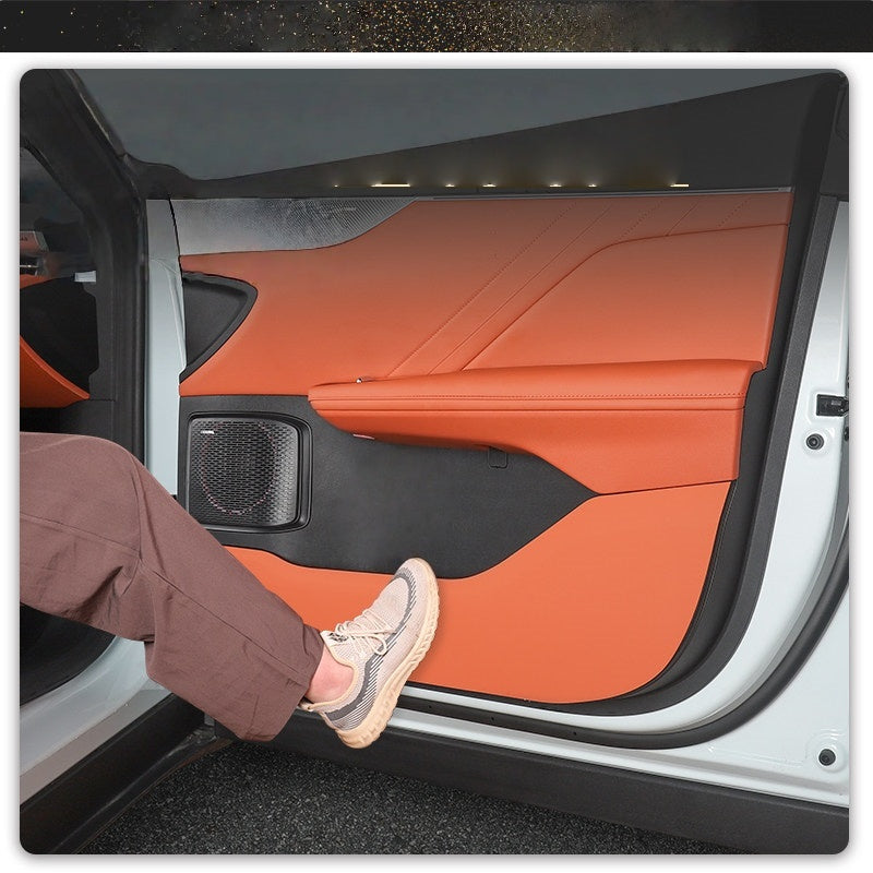 Deepal S05 Custom Fit Leather Door Kick Pad Protector | Scratch & Scuff Guard for LHD & RHD