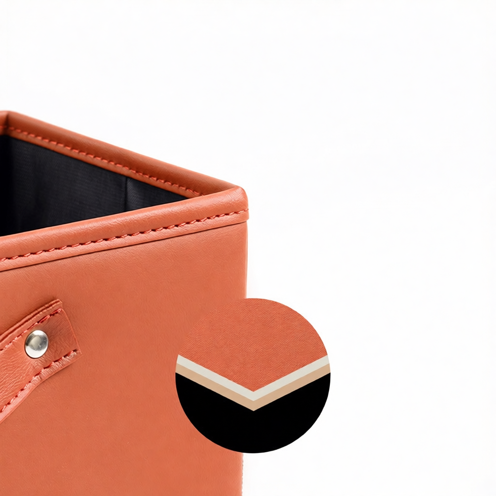 Foldable Car Trash Can for Leapmotor Portable PU Leather Storage