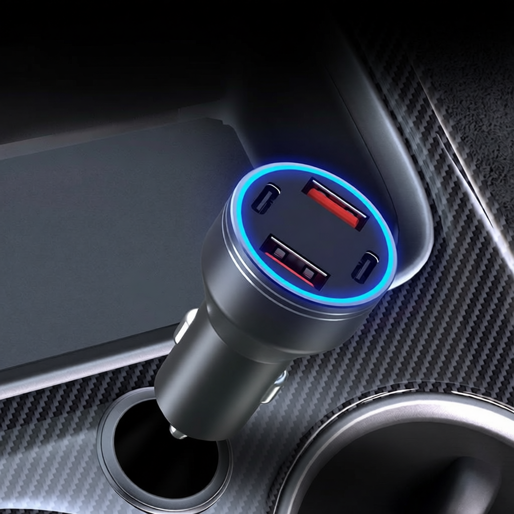 Leapmotor Car Charger 400W 4-Port USB C Fast Charge Adapter