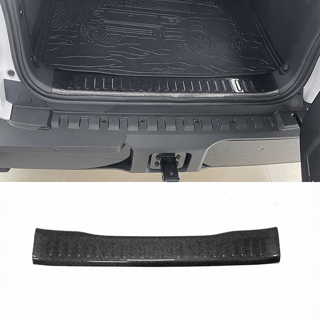 10PCS Door Sill Scuff Plate Guard Set for 2024-2026 Deepal G318 Carbon Fiber Look Welcome Pedal Trunk Rear Bumper Protector