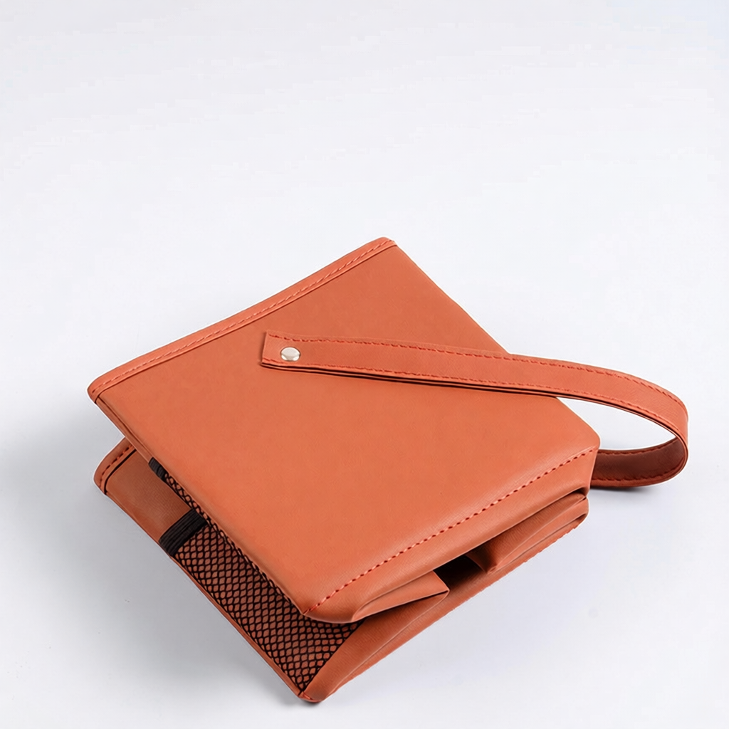 Foldable Car Trash Can for Leapmotor Portable PU Leather Storage