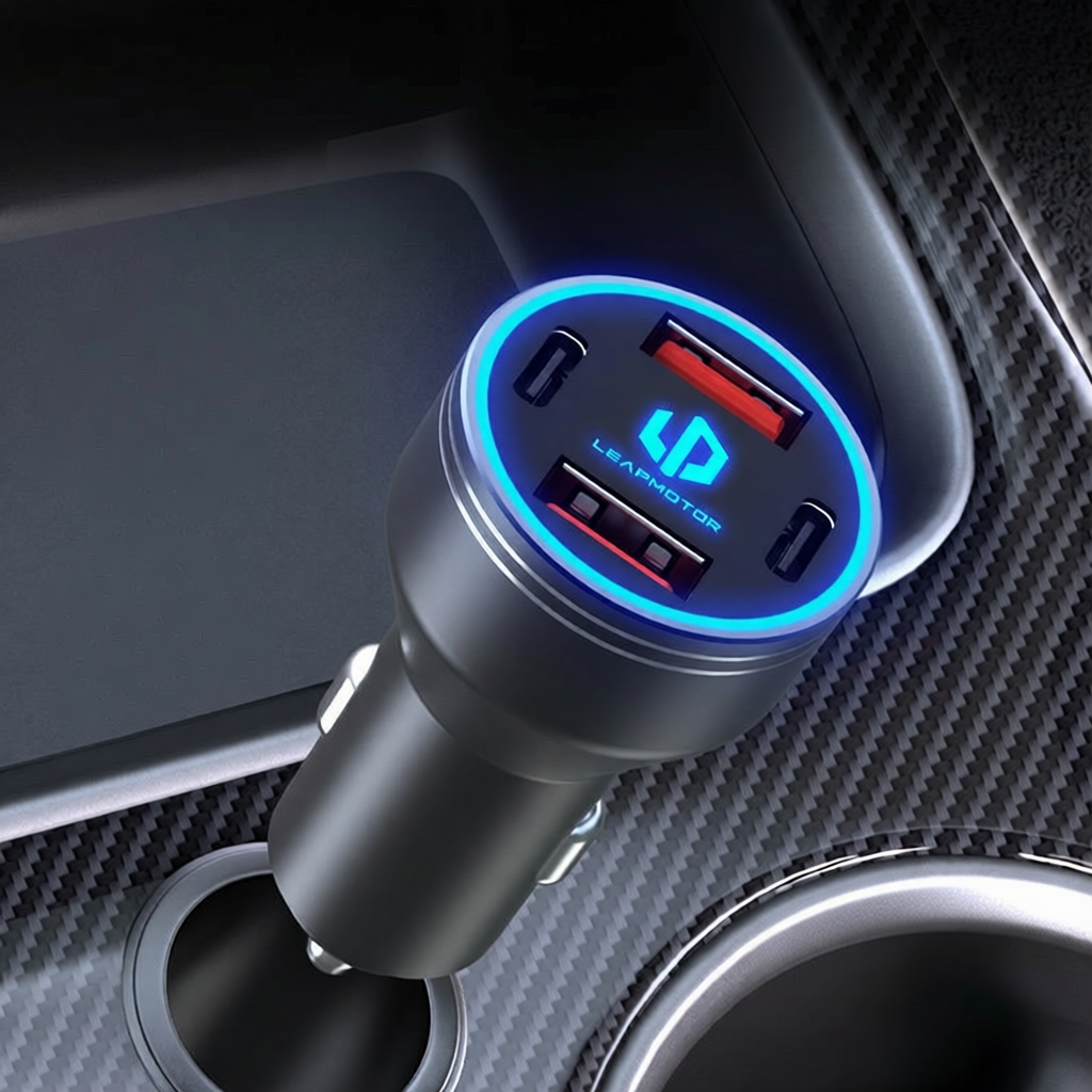 Leapmotor Car Charger 400W 4-Port USB C Fast Charge Adapter