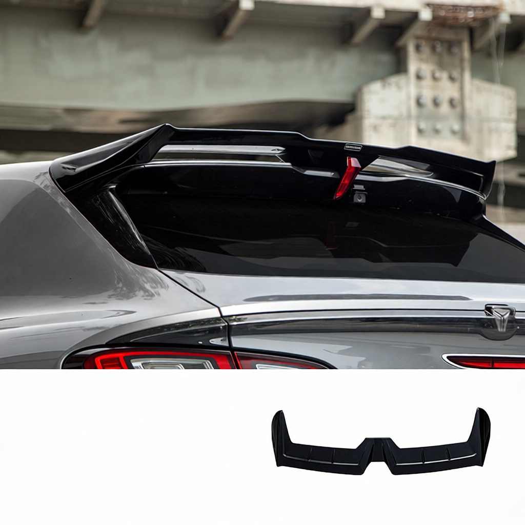 MC Style Gloss Black Rear Roof Spoiler for Changan Deepal S05 2024+ Sporty Tailgate Wing Lip Trim