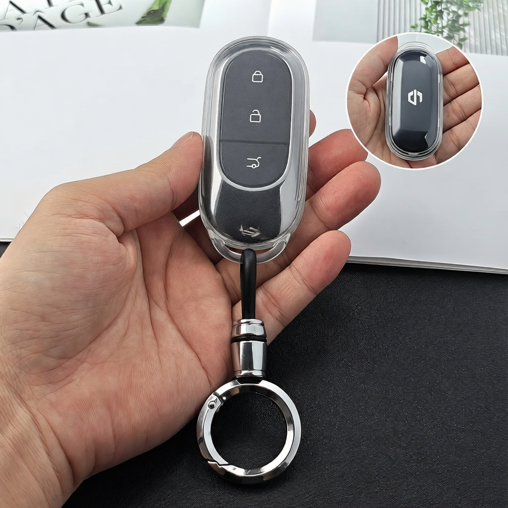 Leapmotor B10 C10 T03 Key Fob Cover TPU Transparent Black EU