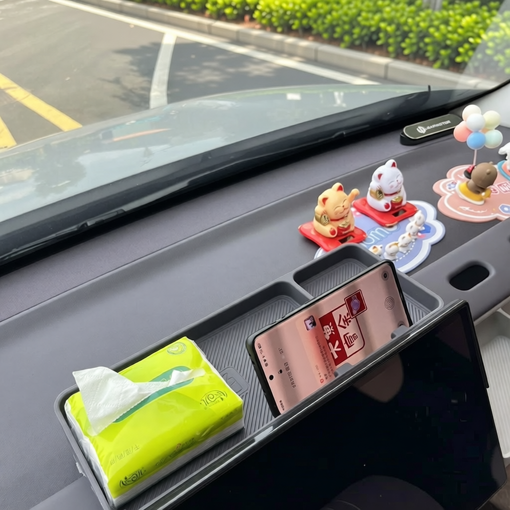 Leapmotor B10/B01 Passenger Storage Tray | Soft Silicone Cup Holder
