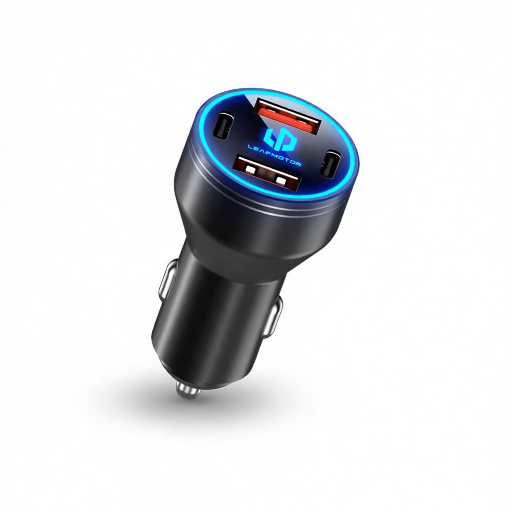 Leapmotor Car Charger 400W 4-Port USB C Fast Charge Adapter