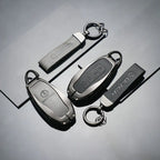 DENZA car key fob covers and keychains, sleek metal design for EV accessories
