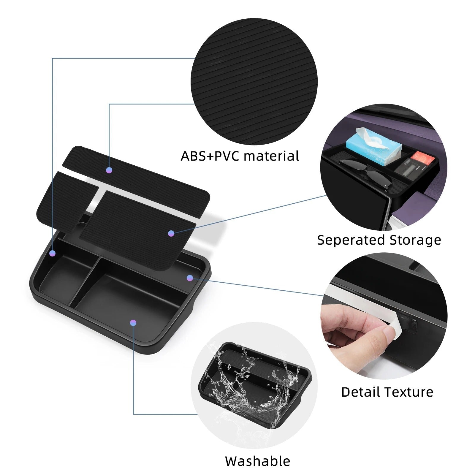 Leapmotor B10 2025-2026 Central Control Screen Rear Storage Box | ABS Tray Organizer
