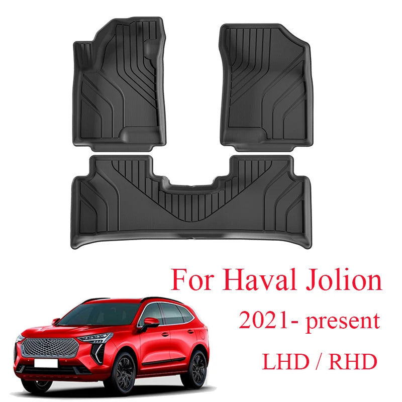 Custom TPE Car Floor Mats For Haval Jolion 2021+ Trunk Liner Waterproof Non-slip Cargo Mat Kit LHD RHD