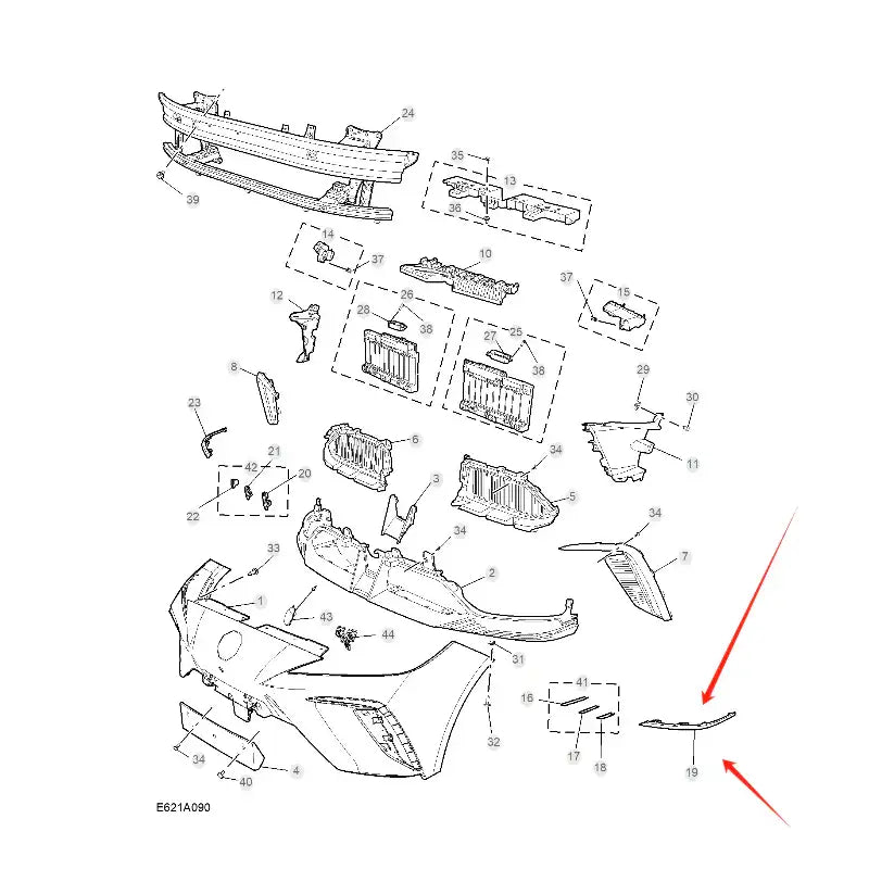 Front Bumper Trim Strip for MG4 MG1