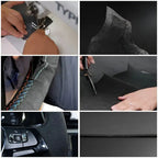 Hand-stitched tumbled leather steering wheel cover CHERY6