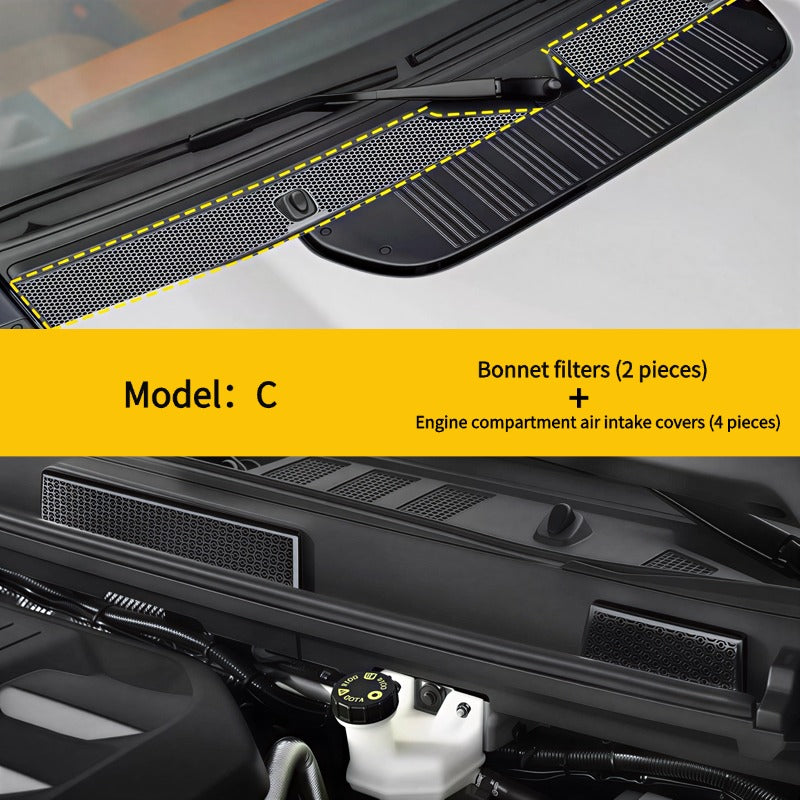 Insect screen for bonnet air intake suitable for Jetour G700