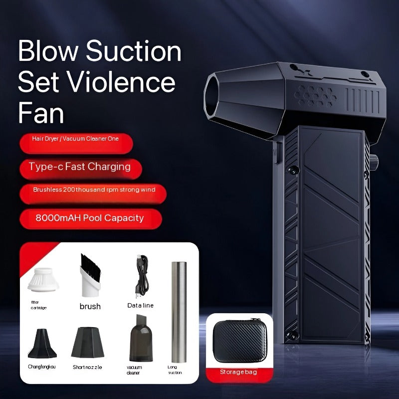 Aspirateur sans fil turbo pour voiture & sèche-cheveux