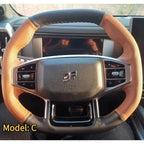 Genuine Leather Handmade Steering Wheel Cover for Chery Jetour T2 & Jetour T2 PHEV CHERY3