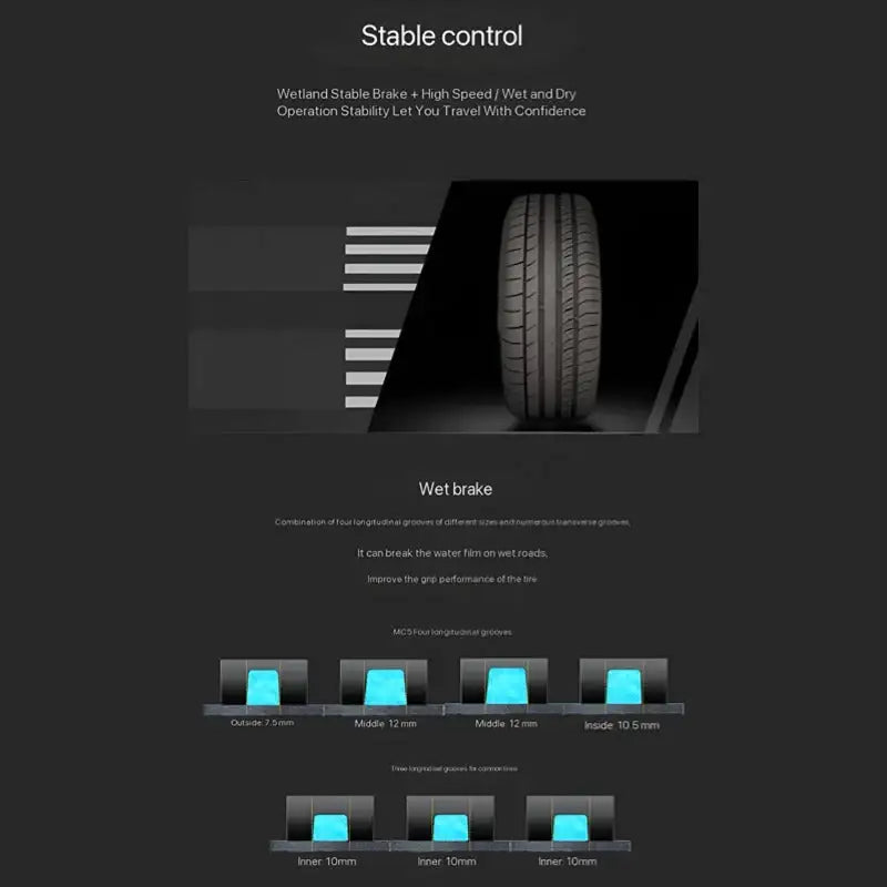 Wear-resistant silent rubber tyres for cars CHERY11
