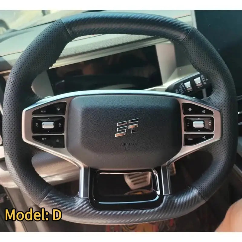 Genuine Leather Handmade Steering Wheel Cover for Chery Jetour T2 & Jetour T2 PHEV CHERY4