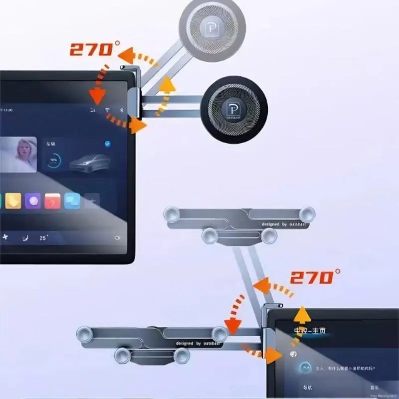 Dual-Phone Aluminum Alloy Car Holder