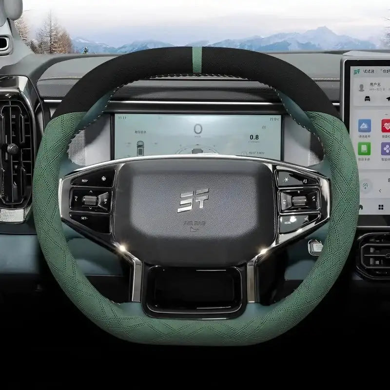 Suede steering wheel cover for Chery CHERY1