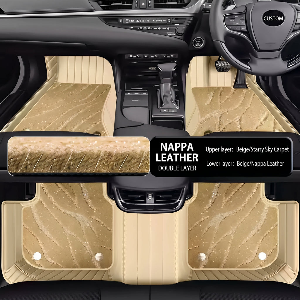 For Geely EX5 2025 2026 Custom Nappa Leather Car Floor Mats Double Layer Waterproof Anti Slip Carpets LHD RHD Accessories