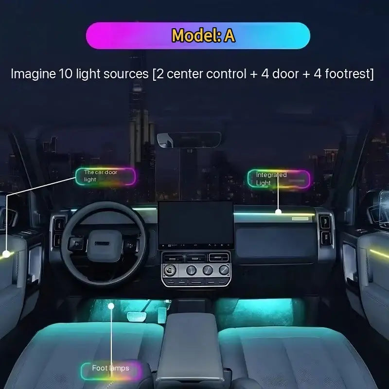 Car Interior Ambient Lighting Conversion for Chery iCAR V23