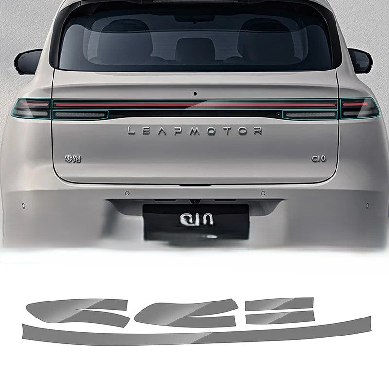 Leapmotor C10 TPU Headlight & Taillight Protective Film 鈥?Clear Anti-Scratch Cover 2024-2025