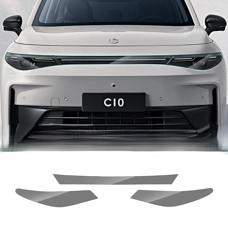Leapmotor C10 TPU Headlight & Taillight Protective Film 鈥?Clear Anti-Scratch Cover 2024-2025