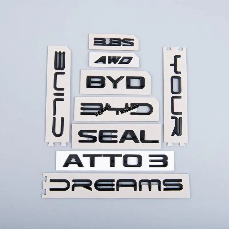 Rear Bumper Glossy Black Badges LOGO for BYD BYD1