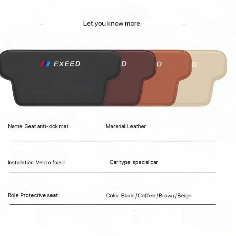 Car Rear Seat Kick Mat For Chery Exeed & Omoda  C9 Chery Omengda7