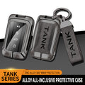 Zinc Alloy Leather TPU Car Remote Key Case Key Chain For Great Wall GWM WEY Tank 300 500 Accessory