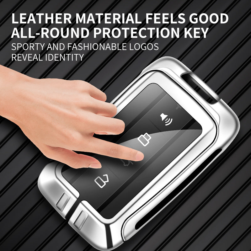 Zinc Alloy Leather TPU Car Remote Key Case Key Chain For Great Wall GWM WEY Tank 300 500 Accessory