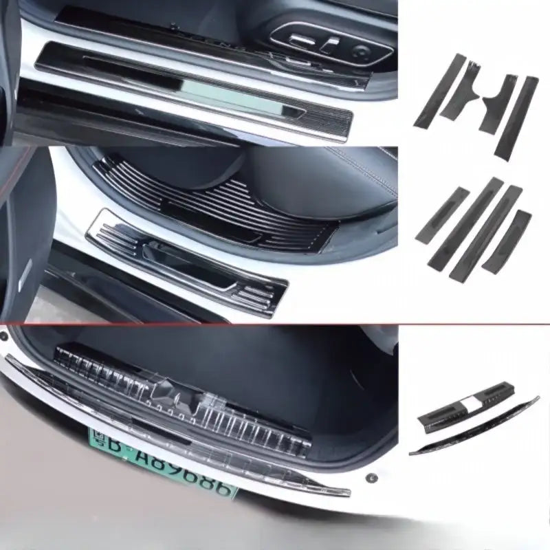 Tira Protectora Antipateadura para Pedales de Puerta Delantera y Trasera y Tira Protectora para Maletero XPENG P7+
