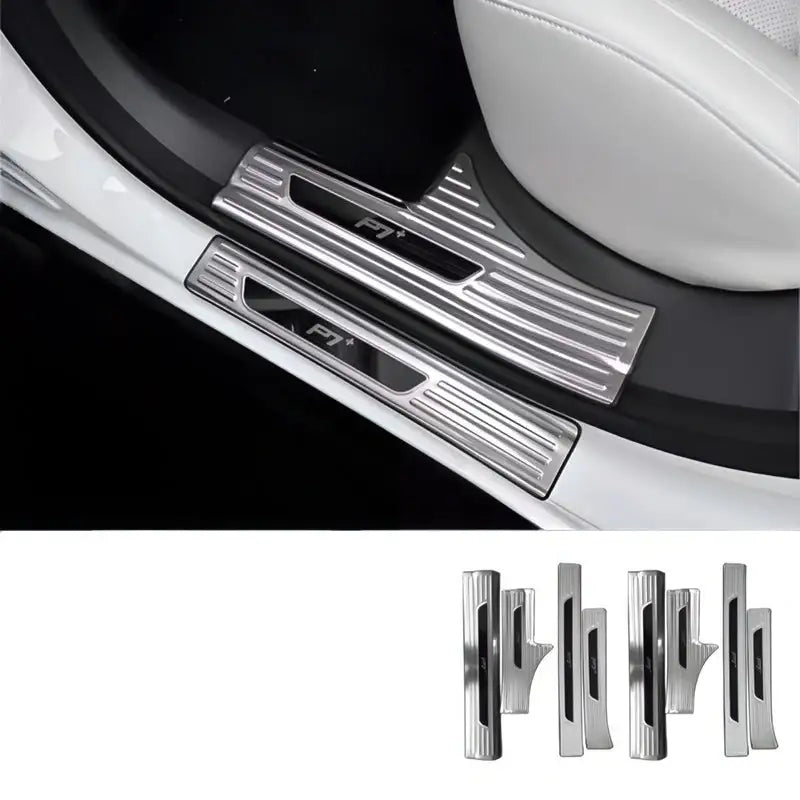 Tira Protectora Antipateadura para Pedales de Puerta Delantera y Trasera y Tira Protectora para Maletero XPENG P7+