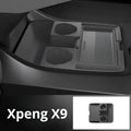 小鵬X9中控台下部收納盒