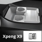 小鵬X9中控台下部收納盒
