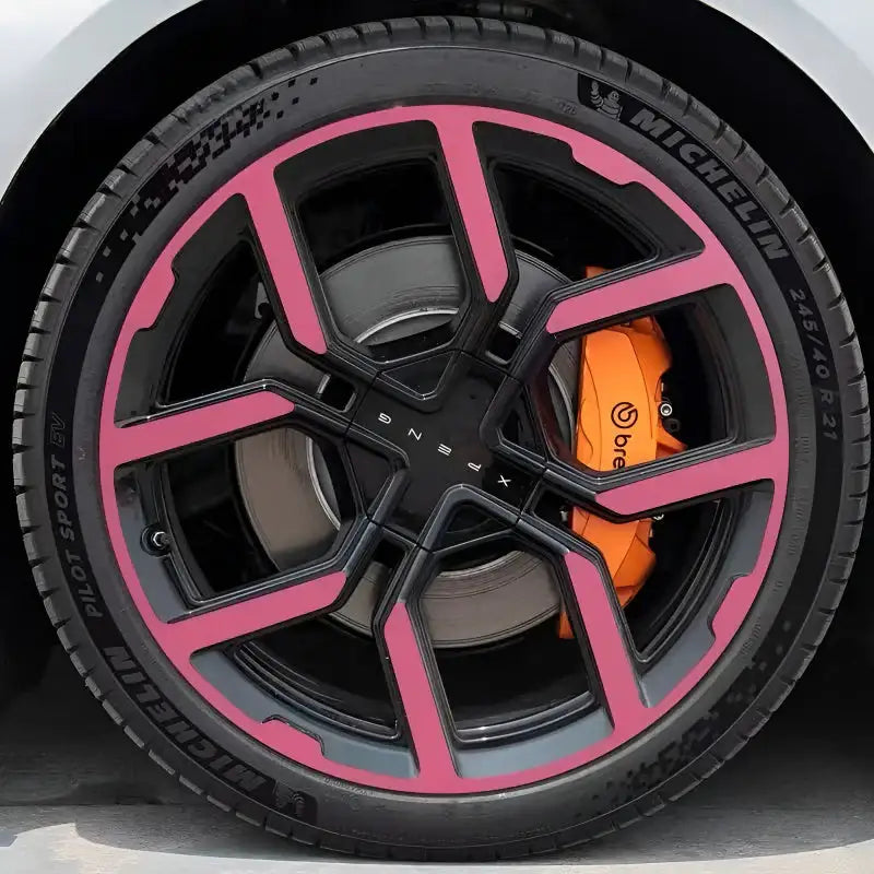 25 Xpeng P7 Hubcap Sticker Blackout Modification £¨ 5 Wheels £©