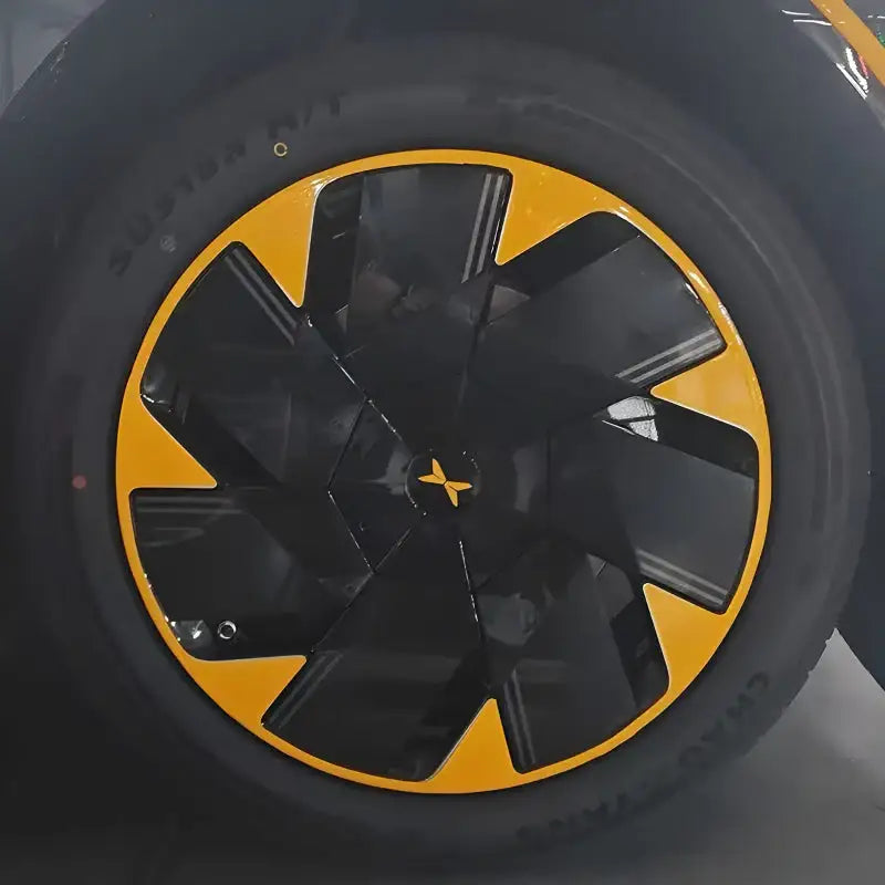 Autocolante de Modificação Blackout para Tampas das Rodas XPeng P7+ (5 Rodas)
