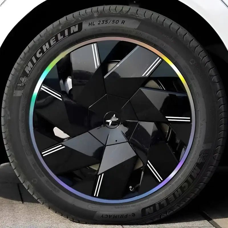 Autocolante de Modificação Blackout para Tampas das Rodas XPeng P7+ (5 Rodas)