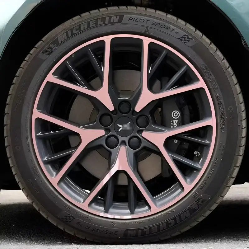 Autocolante de Modificação Blackout para Tampas das Rodas XPeng P7+ (5 Rodas)