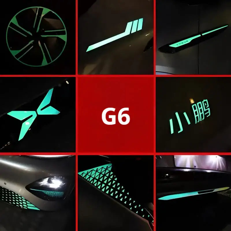 XPENG G6 Glow-in-the-Dark Decal Sticker Set