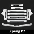 2025 Xpeng P7 Door Sill & Trunk Protection Strips | Stainless Steel Kick Guar