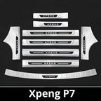2025 Xpeng P7 Door Sill & Trunk Protection Strips | Stainless Steel Kick Guar