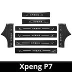 2025 Xpeng P7 Door Sill & Trunk Protection Strips | Stainless Steel Kick Guar
