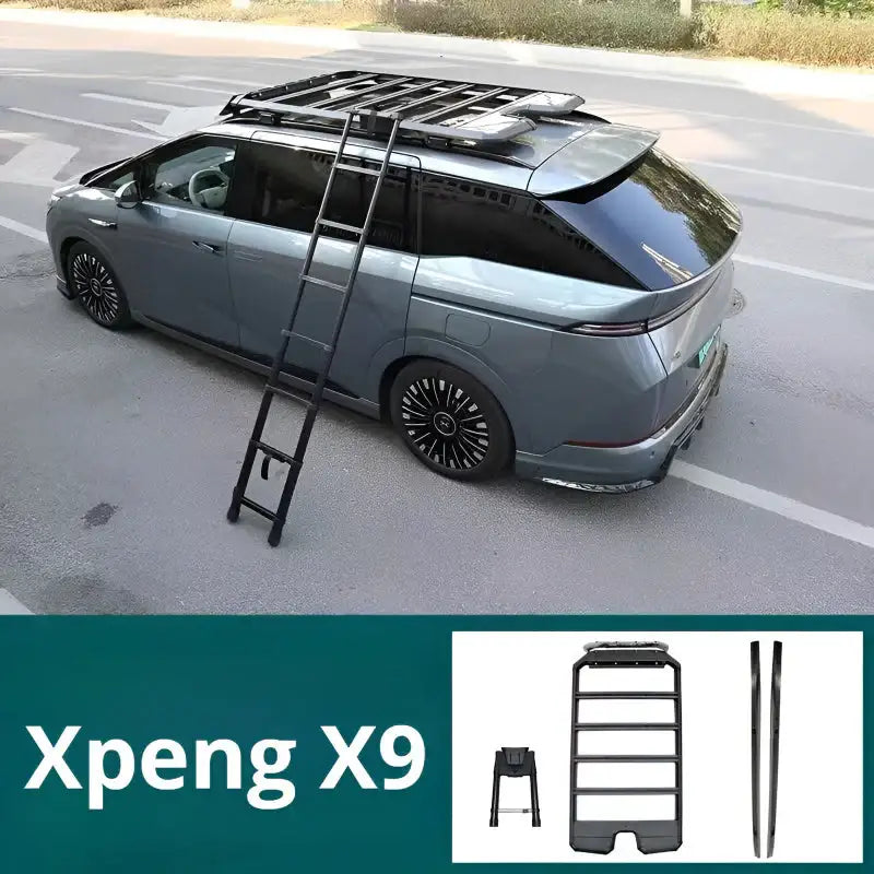 XPeng X9 Extended range/Pure electric Models Expanded Multifunctional Platform Roof Rack Folding Climbing Ladder
