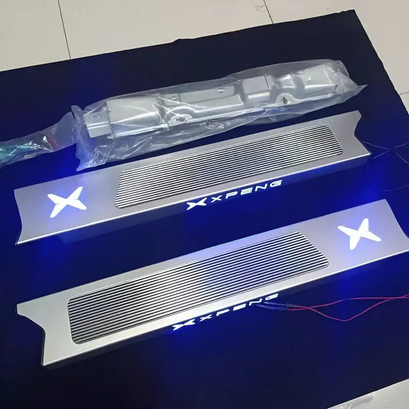 XPeng X9 Aluminum Alloy Center Door Sill with LED Welcome Light