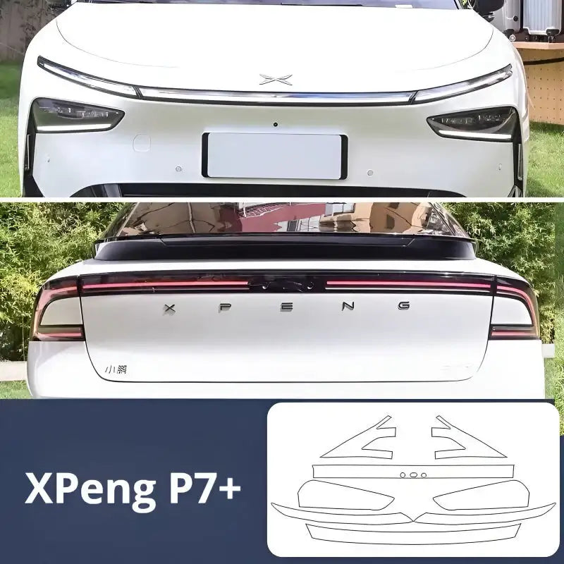 25 XPeng P7+ light control color changing front and rear light protection film